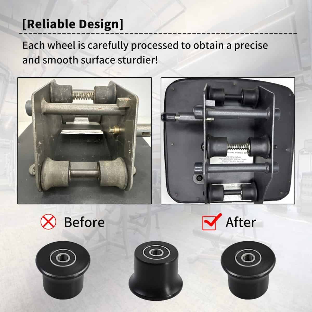 4 Ruedas de Asiento Giratorias para Carro, Riel de Asiento - Imagen 7
