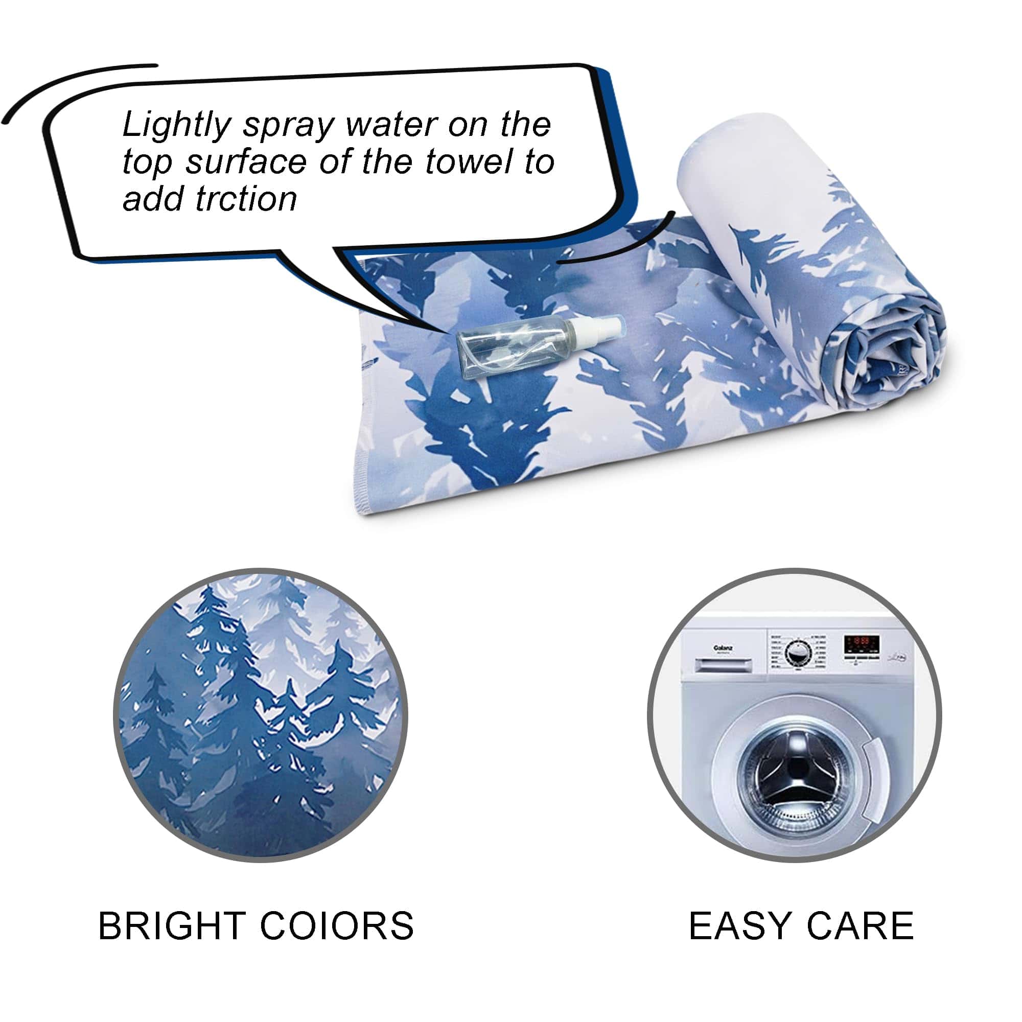 Toalla de Yoga con Bolsillos en las Esquinas -Forest - Imagen 6