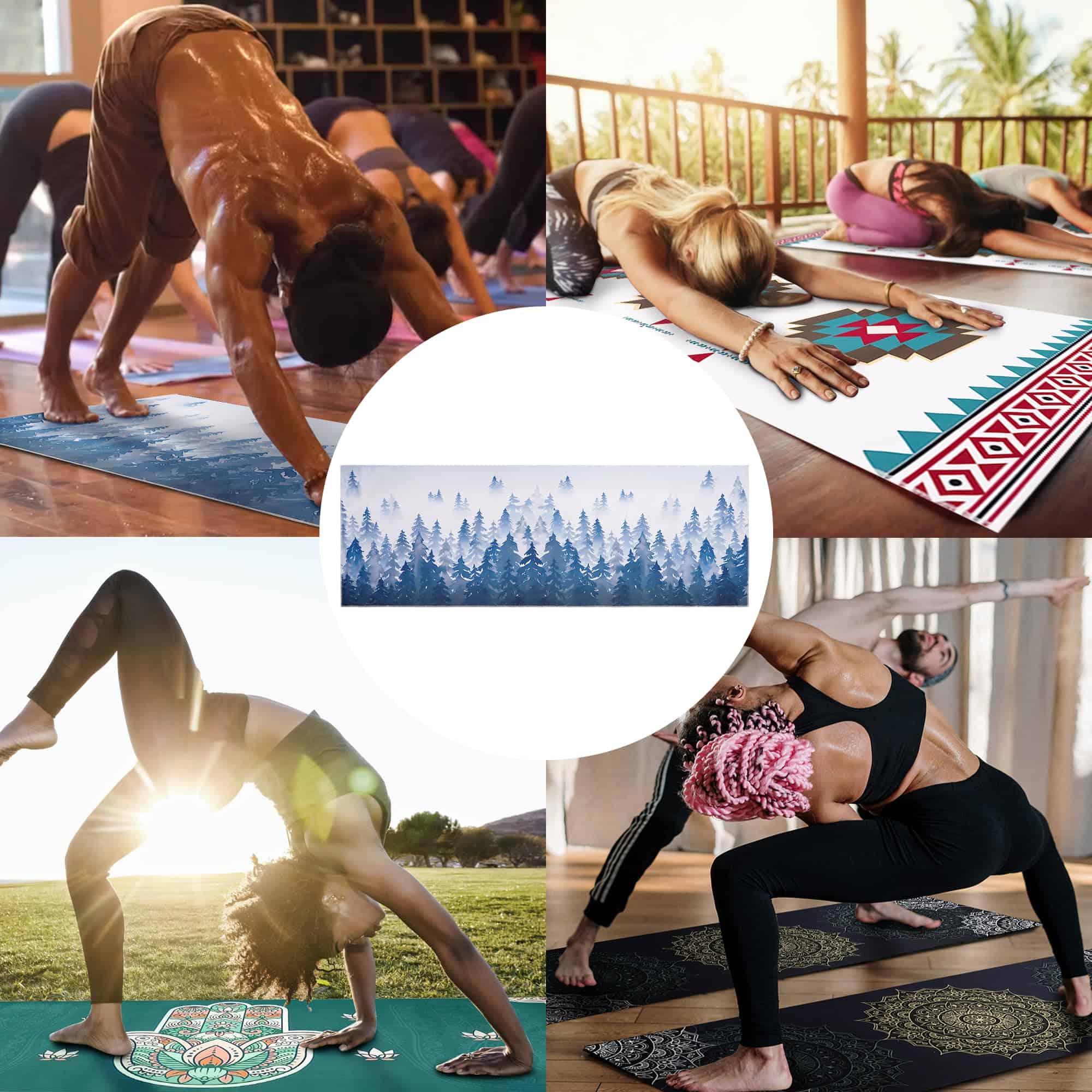 Toalla de Yoga con Bolsillos en las Esquinas -Forest - Imagen 7