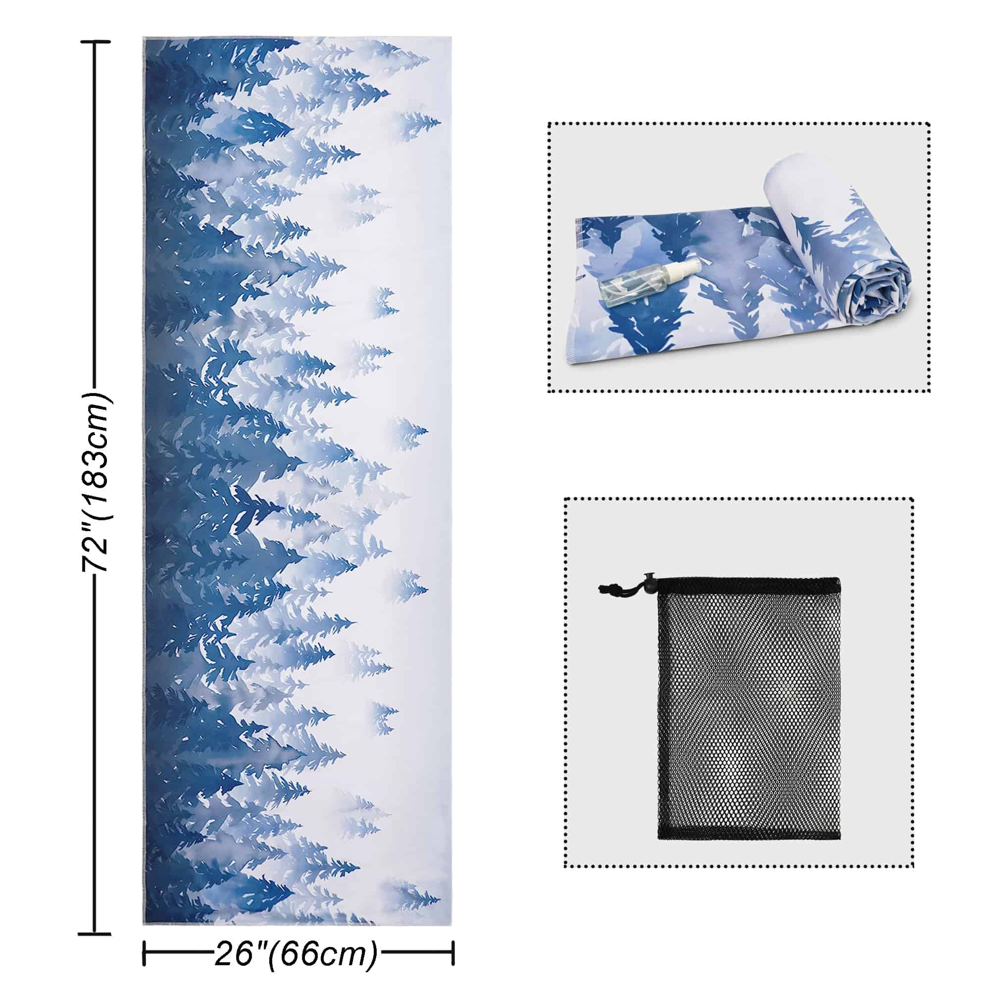 Toalla de Yoga con Bolsillos en las Esquinas -Forest - Imagen 3