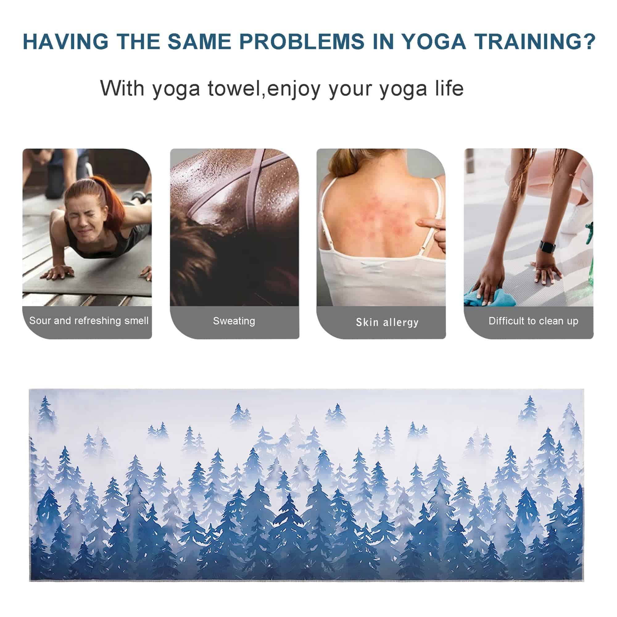 Toalla de Yoga con Bolsillos en las Esquinas -Forest - Imagen 5