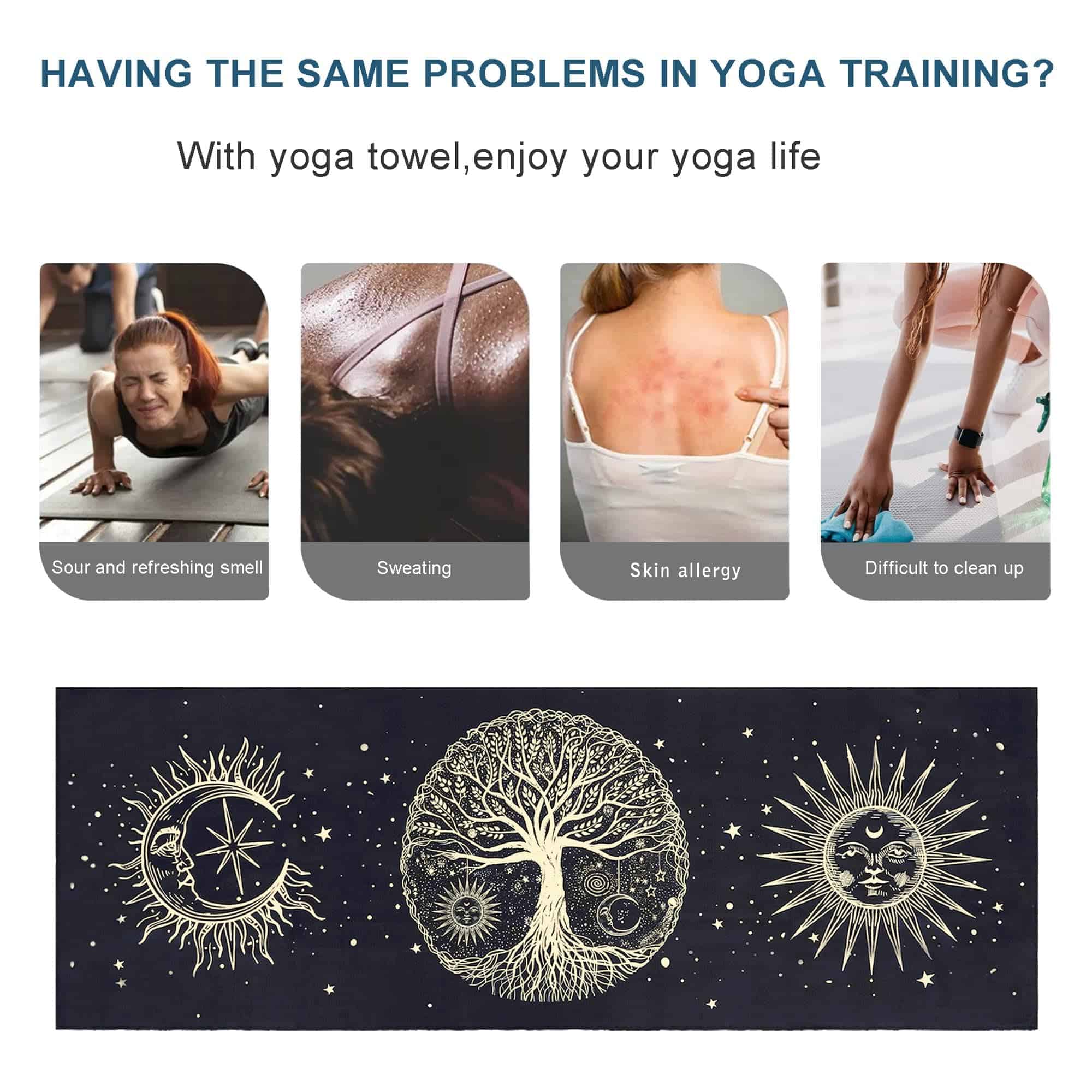 Toalla de Yoga con Diseño de Árbol de la Vida - Microfibra - Imagen 7