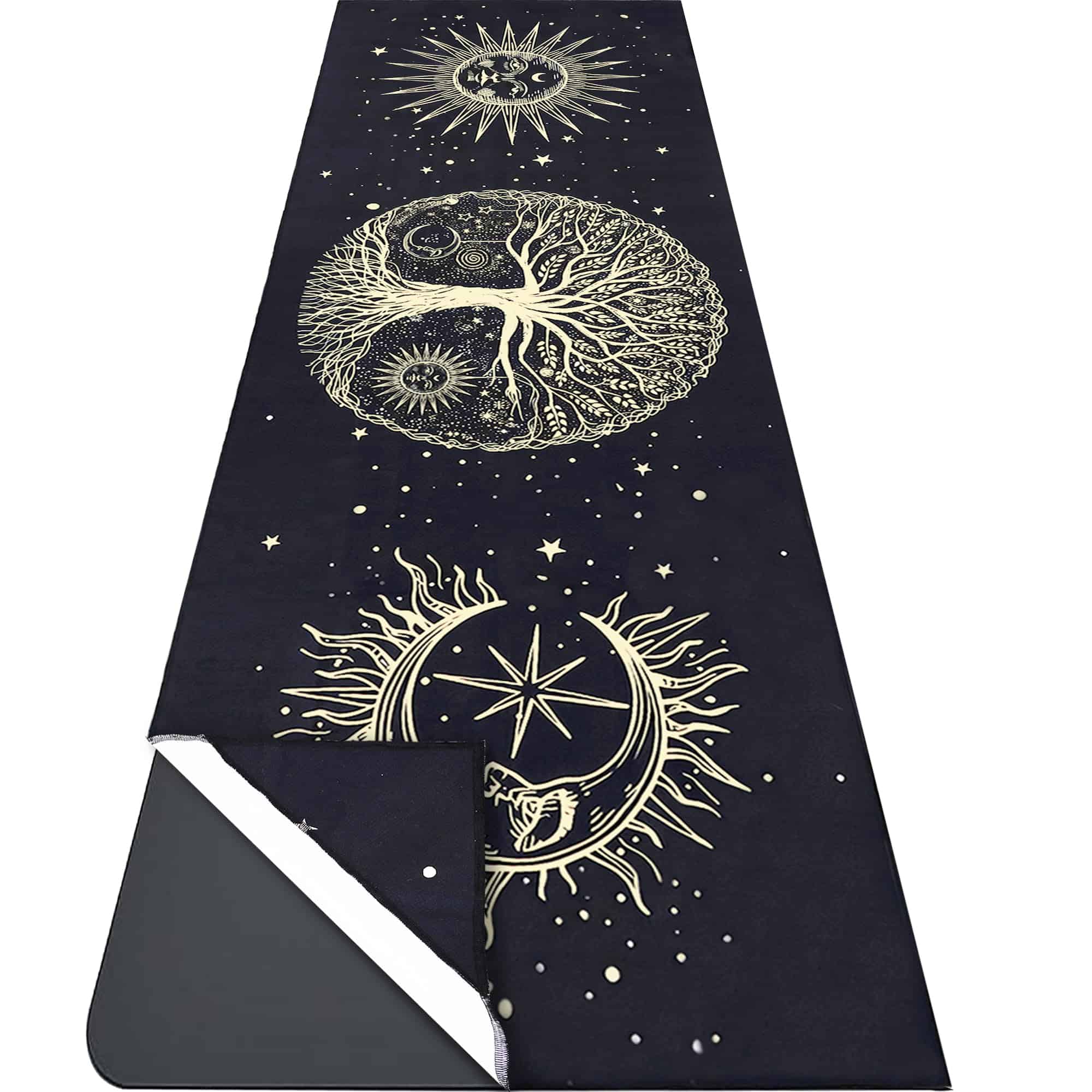 Toalla de Yoga con Diseño de Árbol de la Vida - Microfibra