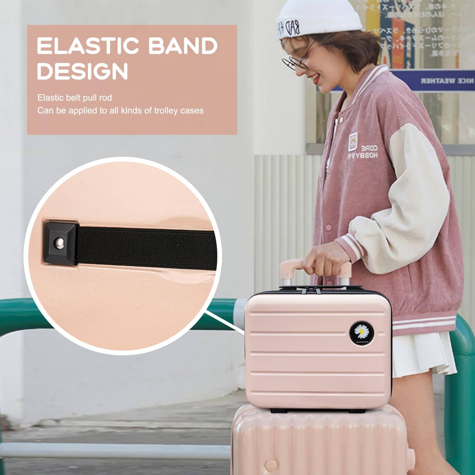 Estuche cosmético de gran capacidad HAHONIA de 16 pulgadas - Imagen 4