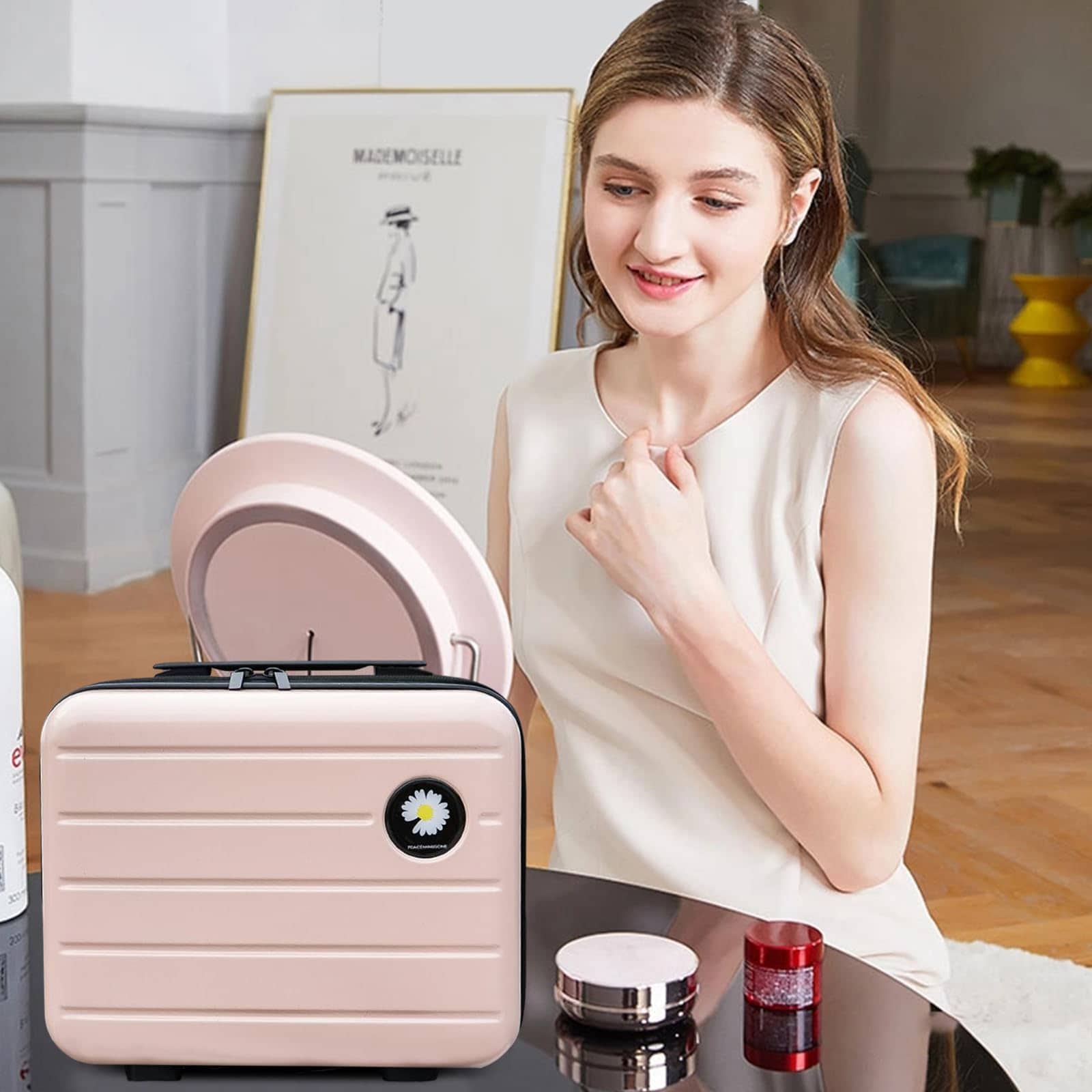 Estuche cosmético de gran capacidad HAHONIA de 16 pulgadas - Imagen 3