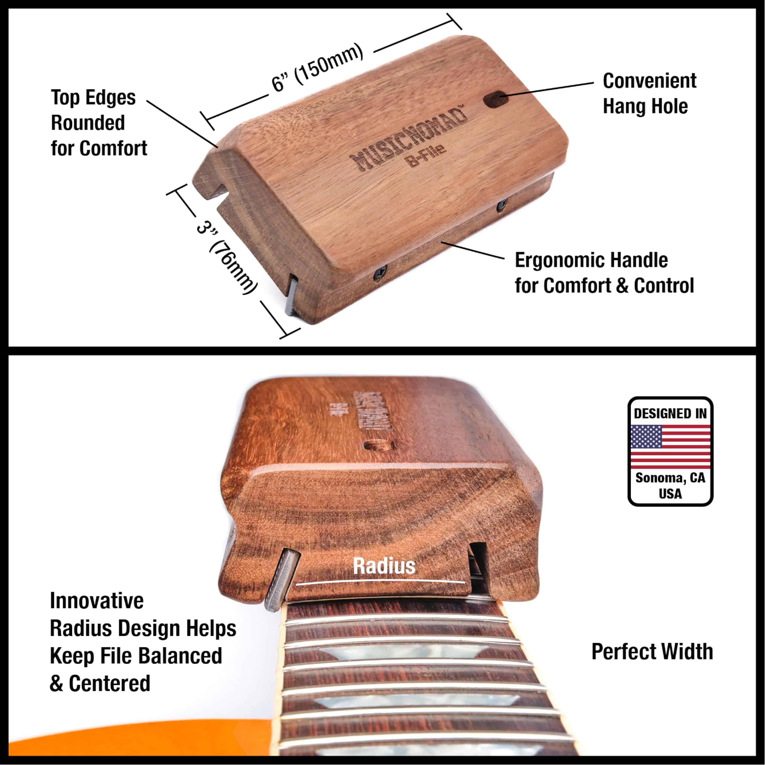 MusicNomad MN831 Lima de Biselado de Trastes de Precisión - Imagen 6