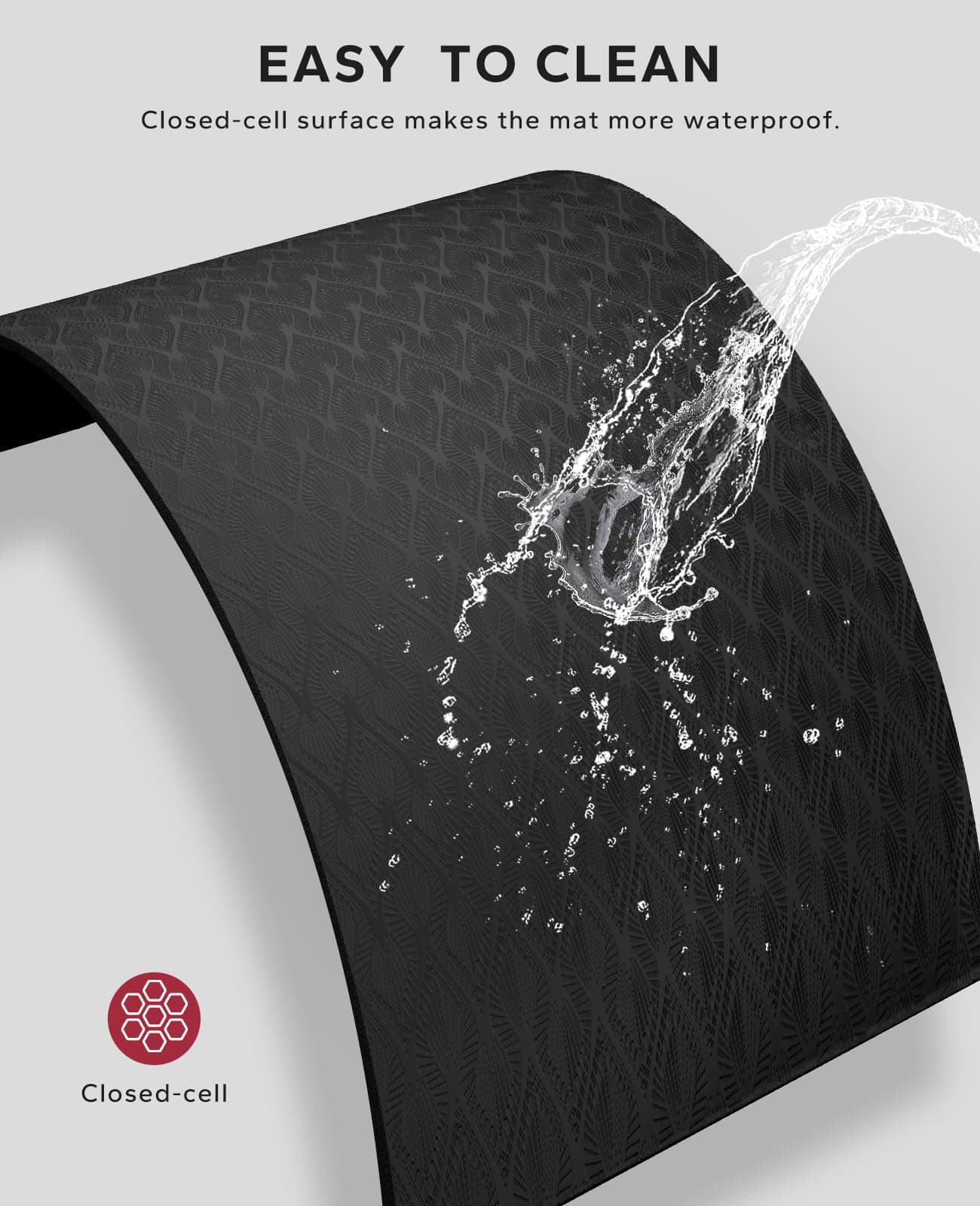 Tapete de Yoga Extra Grande HAPBEAR - -Negro - Imagen 7