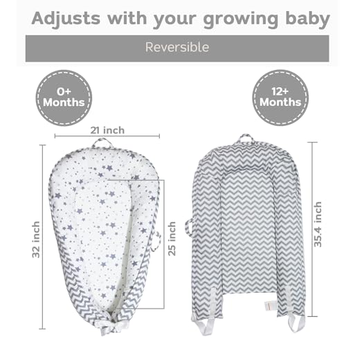 Nido para Bebé Aila+Aiden, Lounger para Bebé, 100% Algodón - Imagen 4