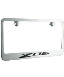 Marco de matrícula grabado Corvette C8 Z06 de latón macizo