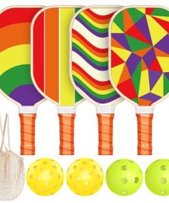 Set de 4 Paletas de Pickleball Aprobadas por -Rojo Arcoíris