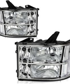 Par de Faros Delanteros Compatible con GMC Sierra 1500