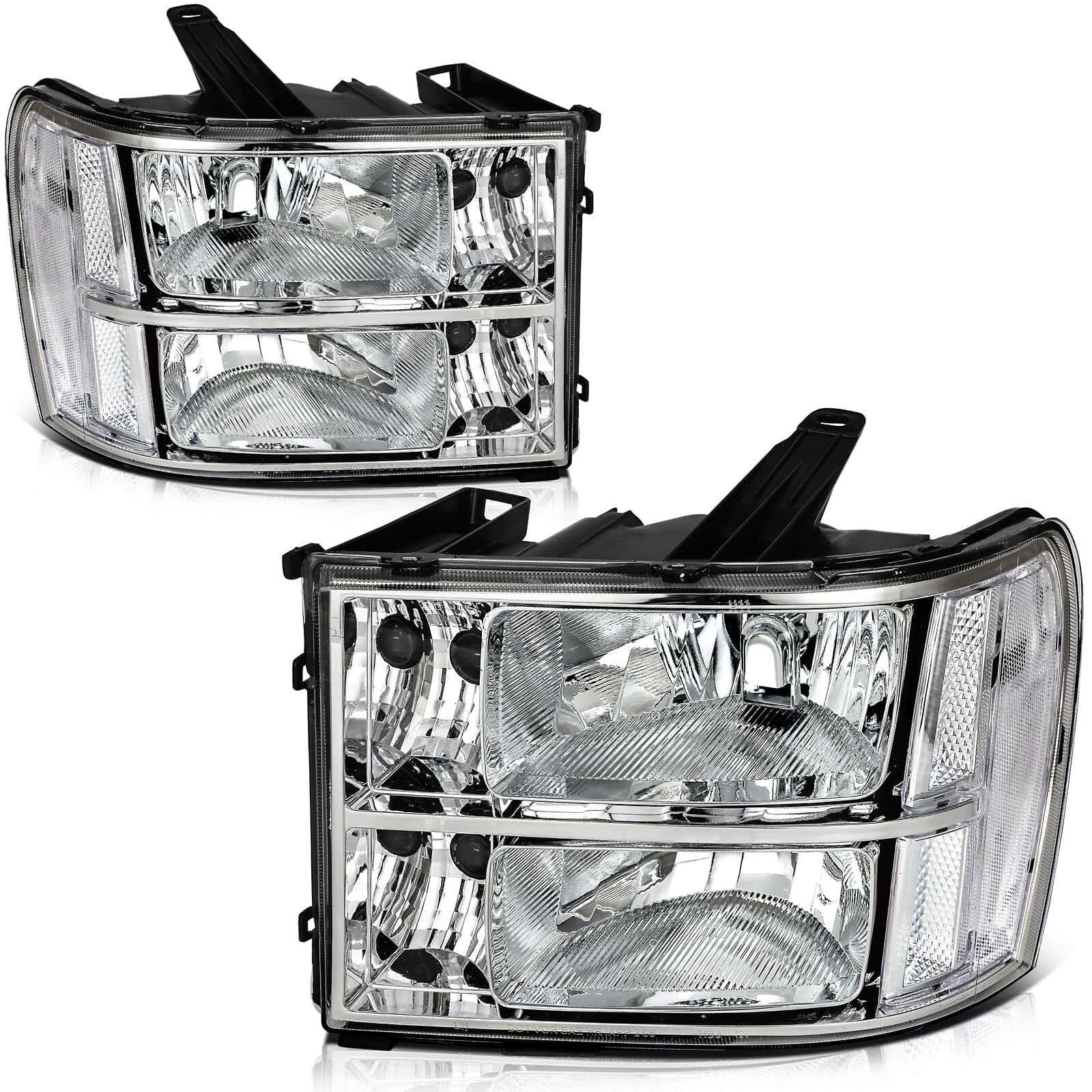 Par de Faros Delanteros Compatible con GMC Sierra 1500