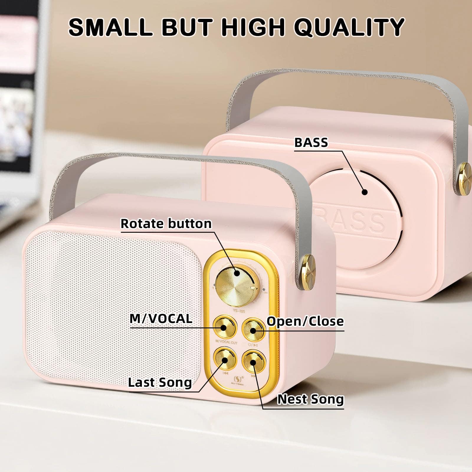 Máquina de Karaoke Flyasny Mini para Niños Adultos, Altavoz - Imagen 7