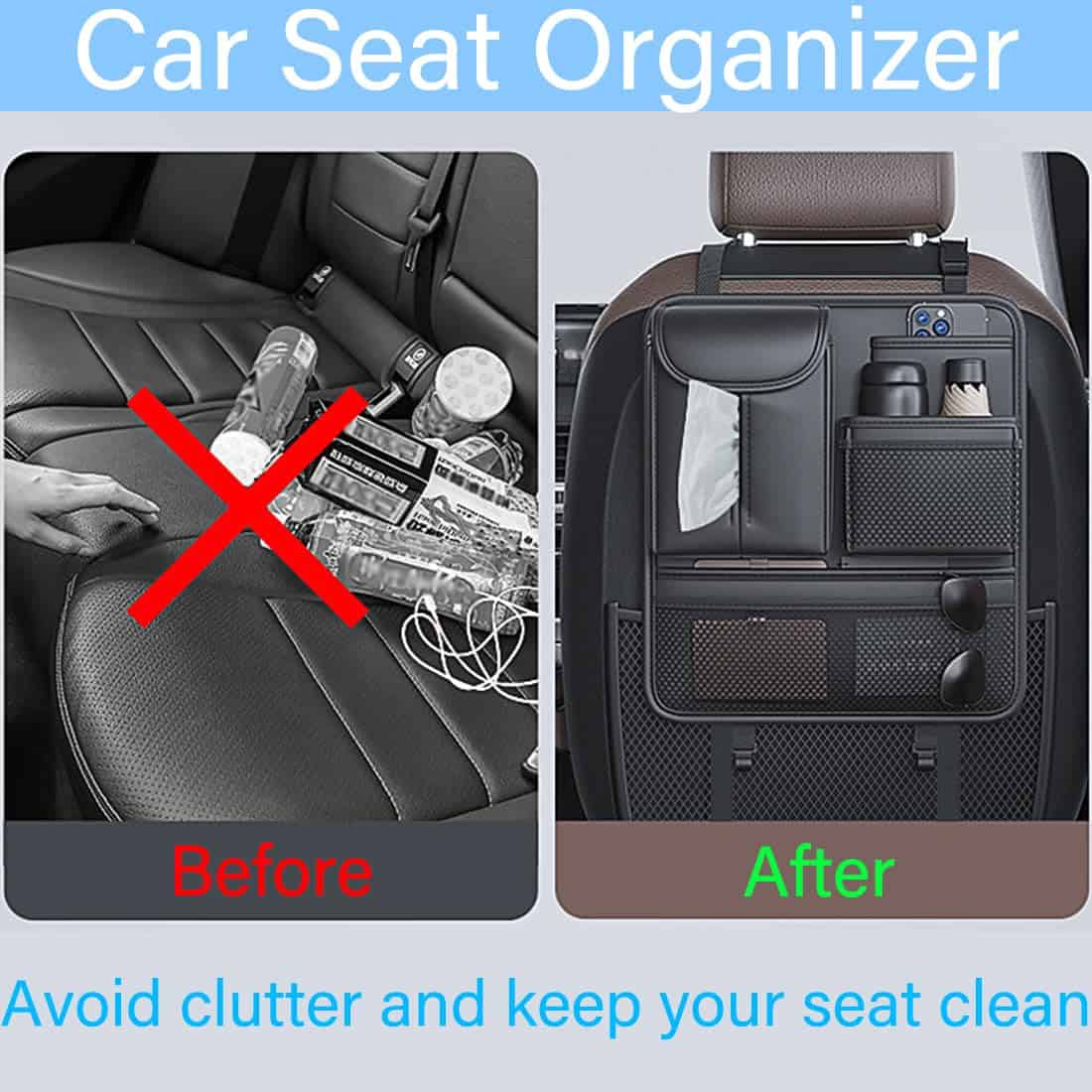 Organizador de Asiento de Coche ANLINKSHINE -Gris - Imagen 5