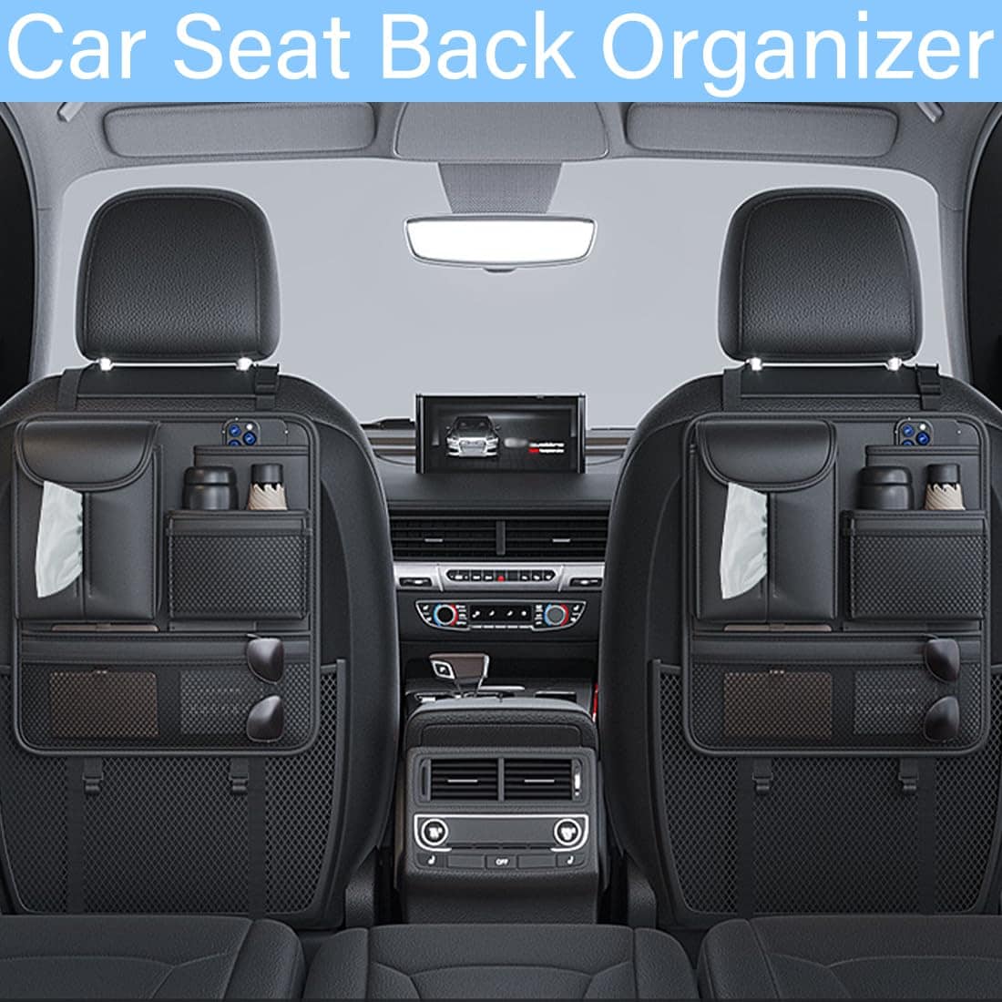 Organizador de Asiento de Coche ANLINKSHINE -Gris - Imagen 4