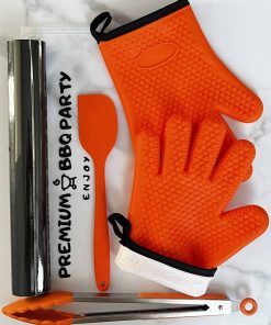 Set para BBQ, Set para Grill, 4 Piezas de Herramientas para