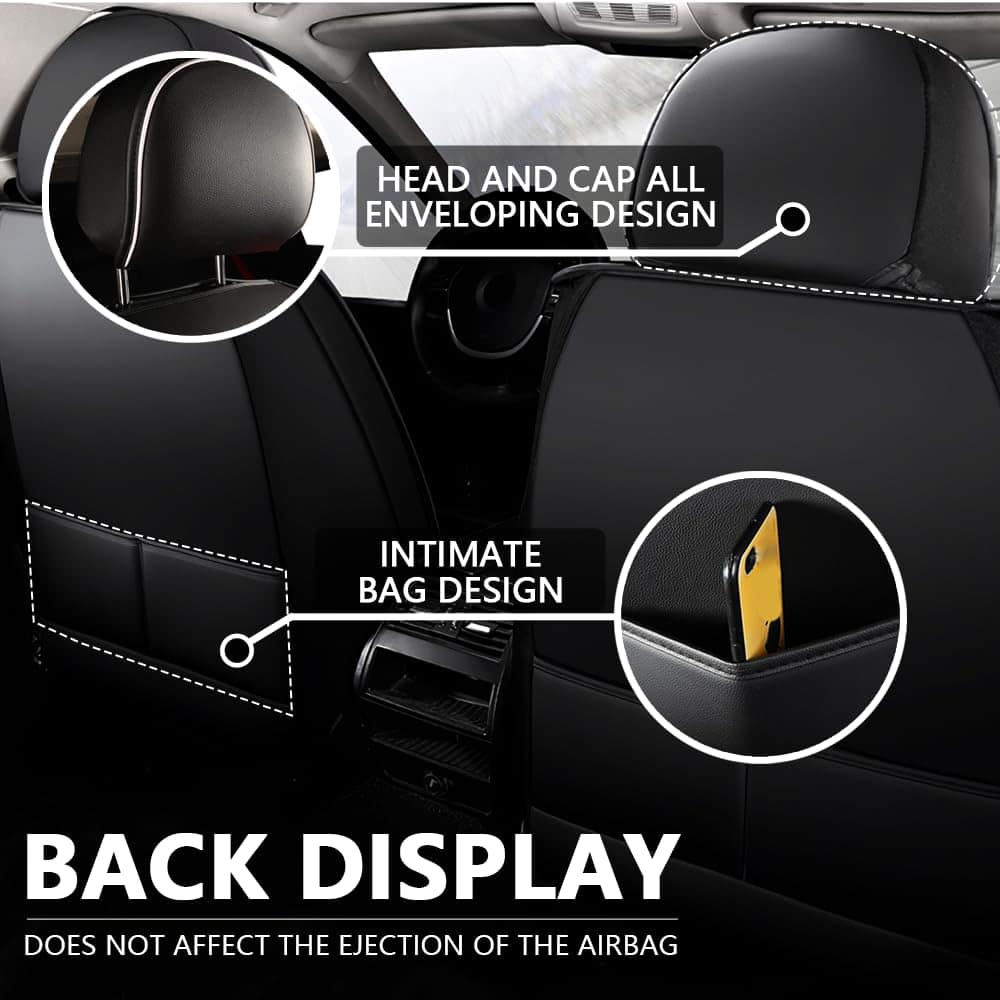 Fundas de asiento para automóvil EKSED para -Negro - Imagen 5