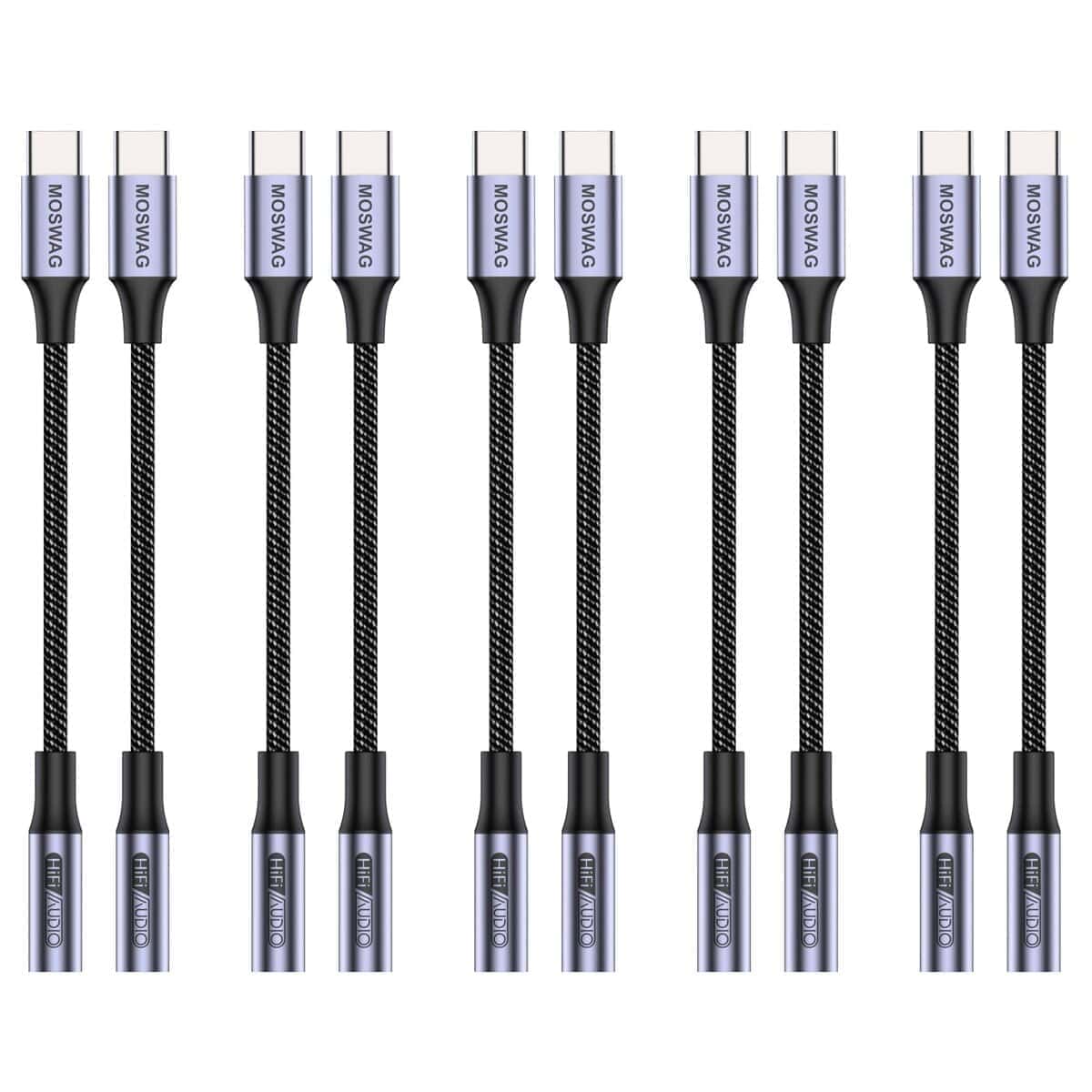 Adaptador de Jack de Audio USB Tipo C a 3.5mm MOSWAG, Cable