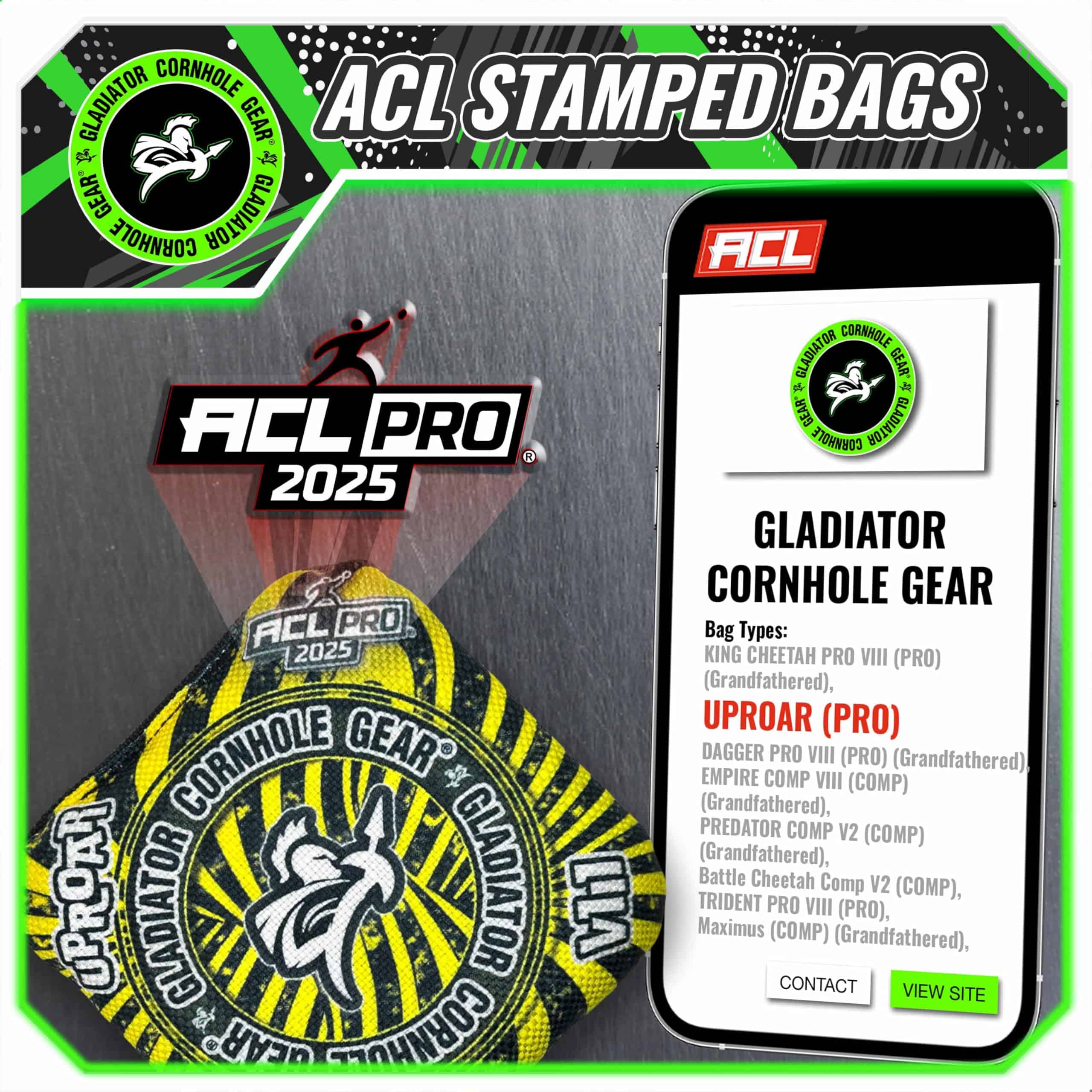 Bolsas de Cornhole de Alfombra Gladiator | Set de 4 Bolsas - Imagen 5