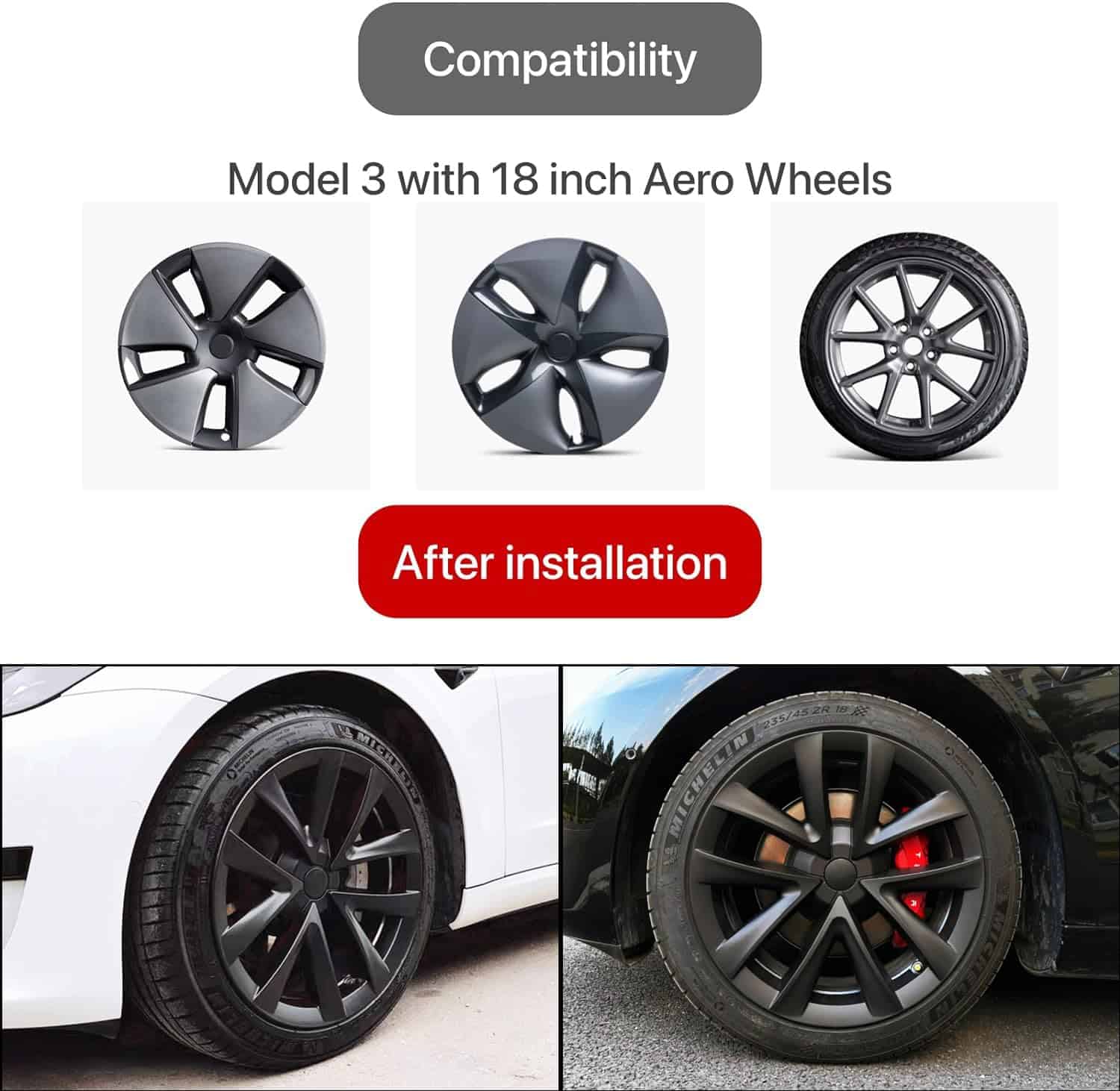 Cubiertas de rueda KAVANIC para Tesla Model 3 de 18 - Imagen 5