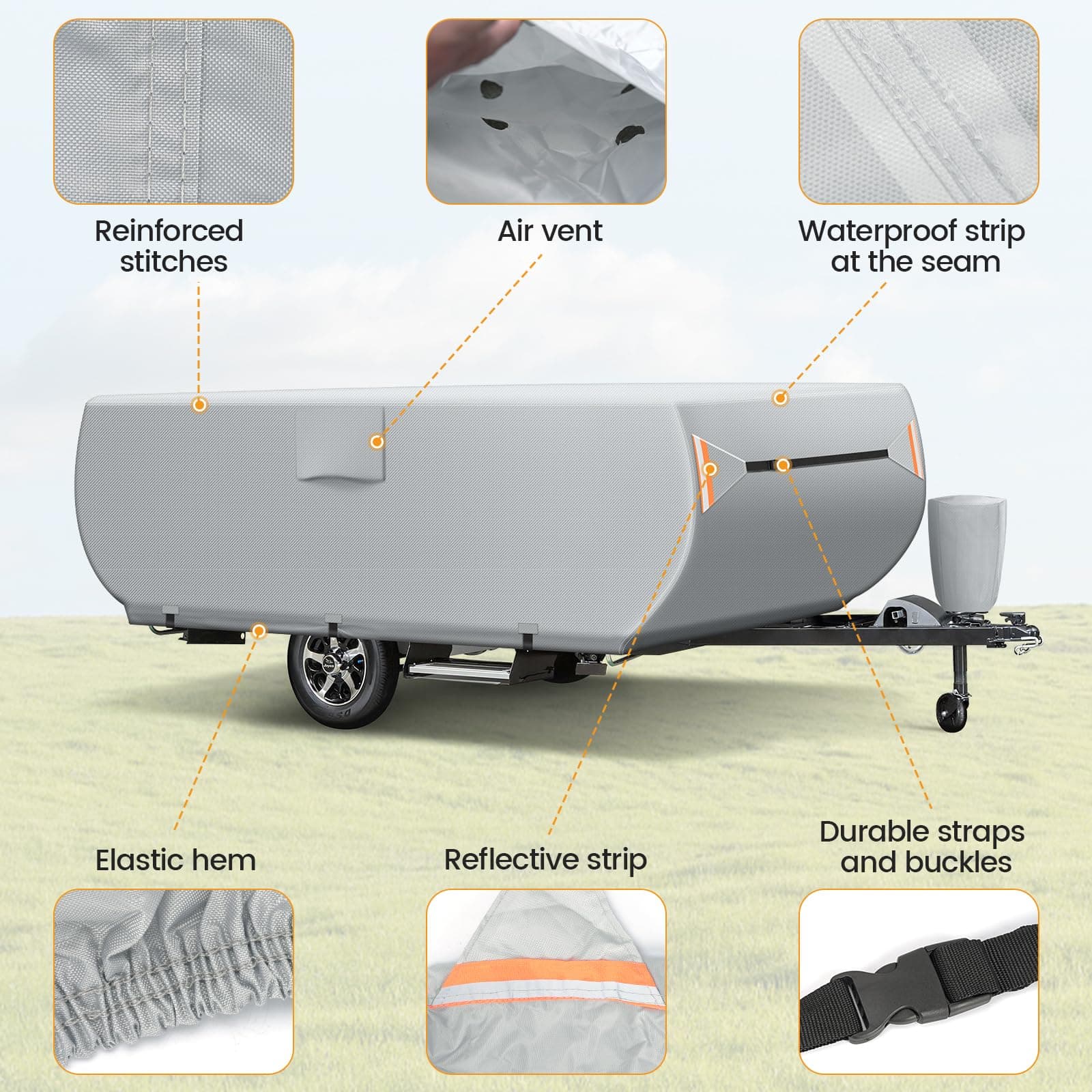 Cobertura para Remolque Plegable Emergente, Cubierta - Imagen 6