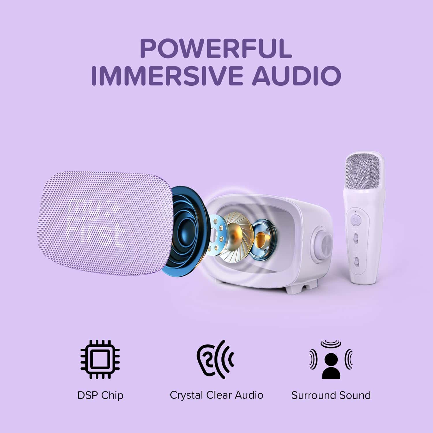 myFirst Voice 2 - Mini Karaoke para Niños -Morado - Imagen 5