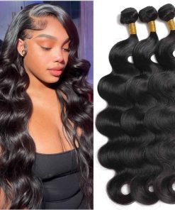 CEPEEN Bundles Cabello Humano Onda del Cuerpo 16 16 16