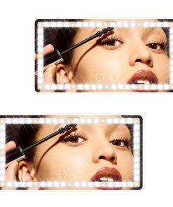 Espejo de maquillaje con luces para parasol de coche, 2