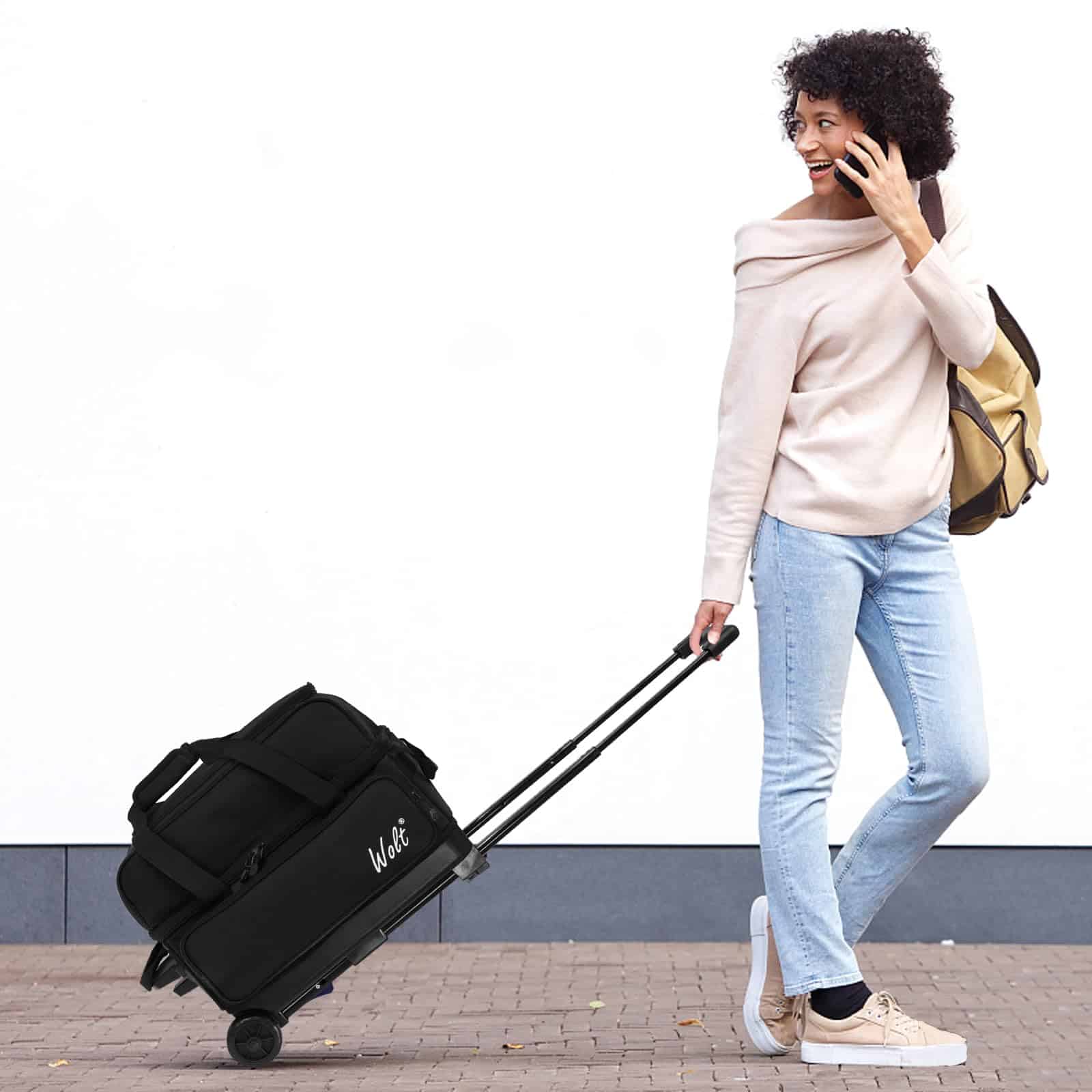 Bolso para 2 Bolas de Bolos con Ruedas - Bolso para 2 Bolas - Imagen 8