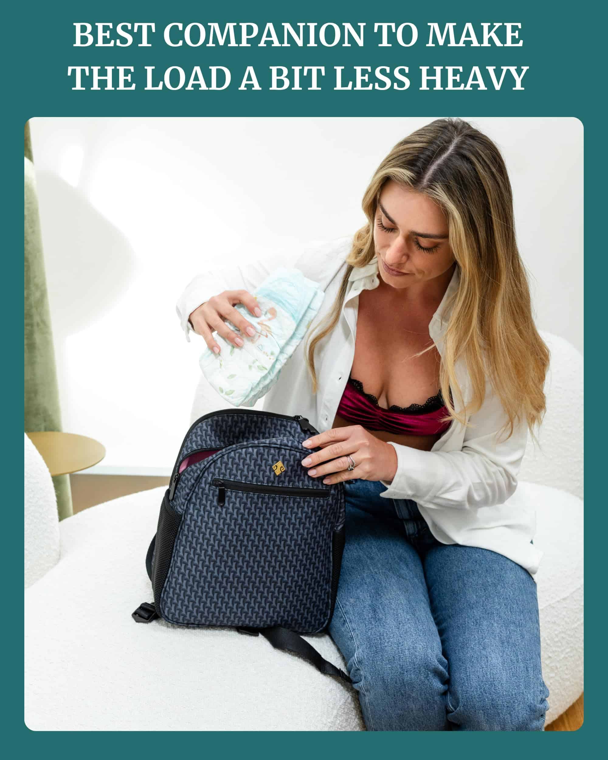 Mochila pequeña para pañales IDAHO JONES, Mochila mini para - Imagen 9