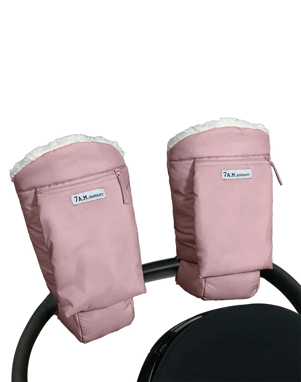 Guantes 7AM Enfant Stroller Warmmuffs - Mitones -Rosa Ceniza