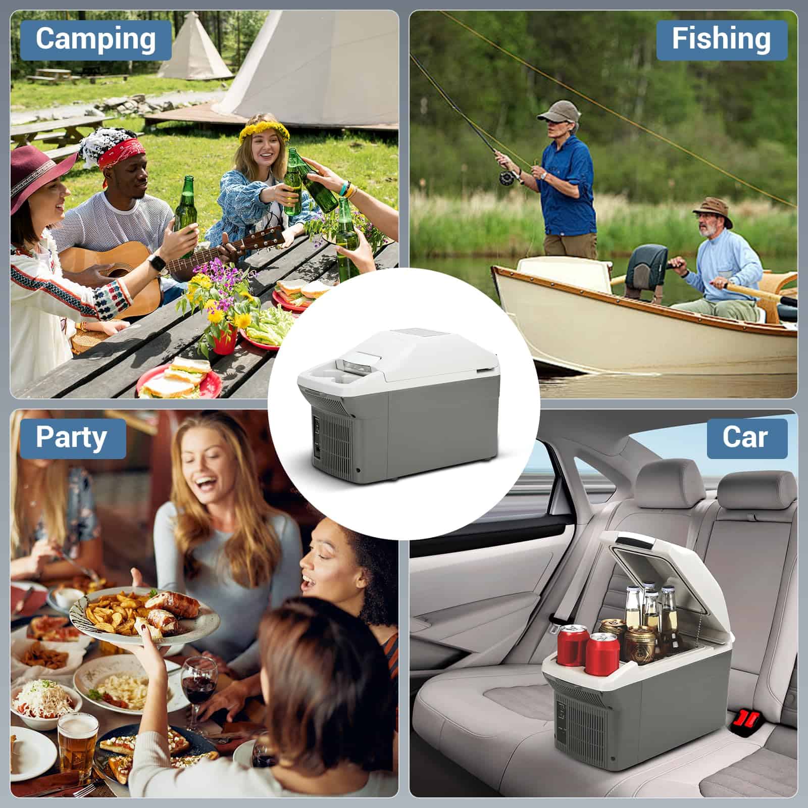 Nevera de Coche PUNEDA 12V Cooler/Warmer 8 Cuartos (9L) - Imagen 4