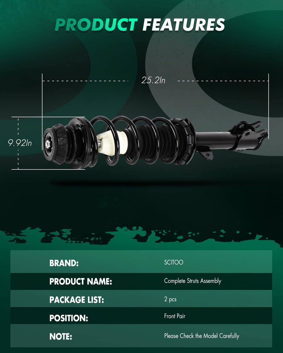 SCITOO Conjunto de Amortiguadores de Resortes Completos - Imagen 7