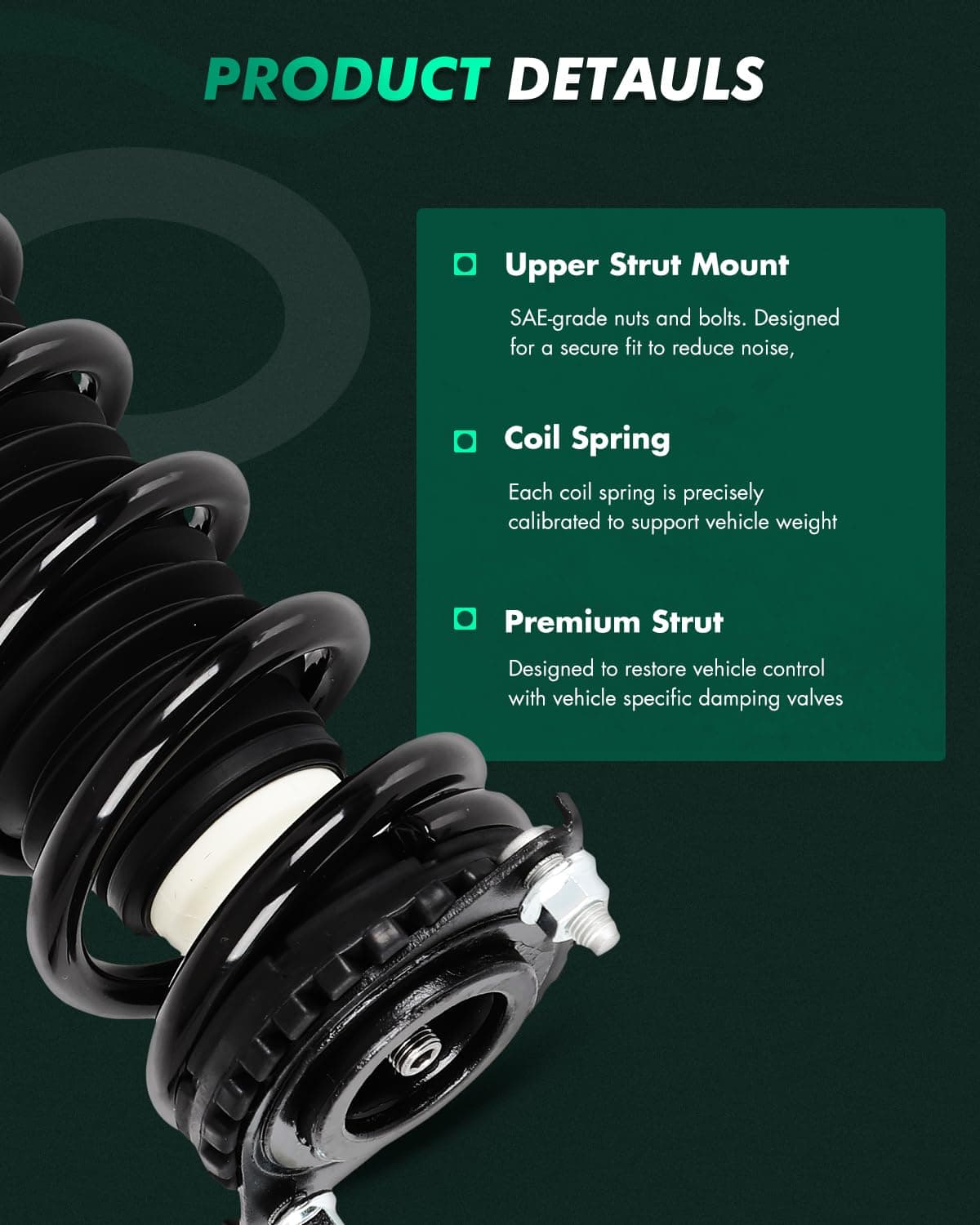 SCITOO Conjunto de Resortes de Struts Traseros Completos - Imagen 4