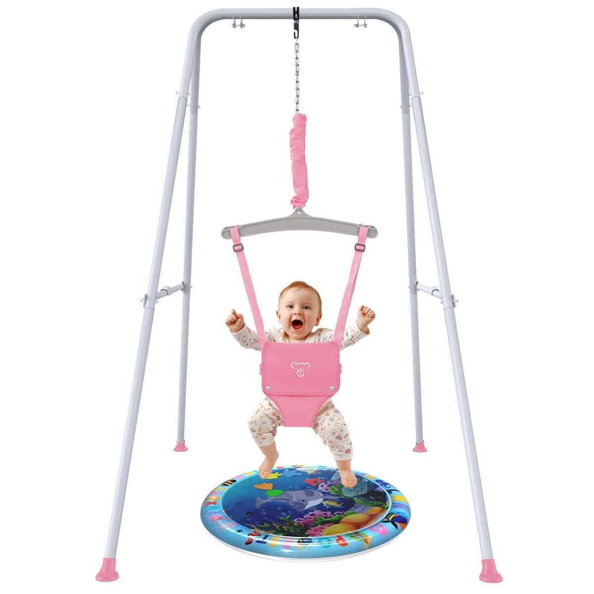 G TALECO Gear Baby Jumper with Stand, Baby -Rosa