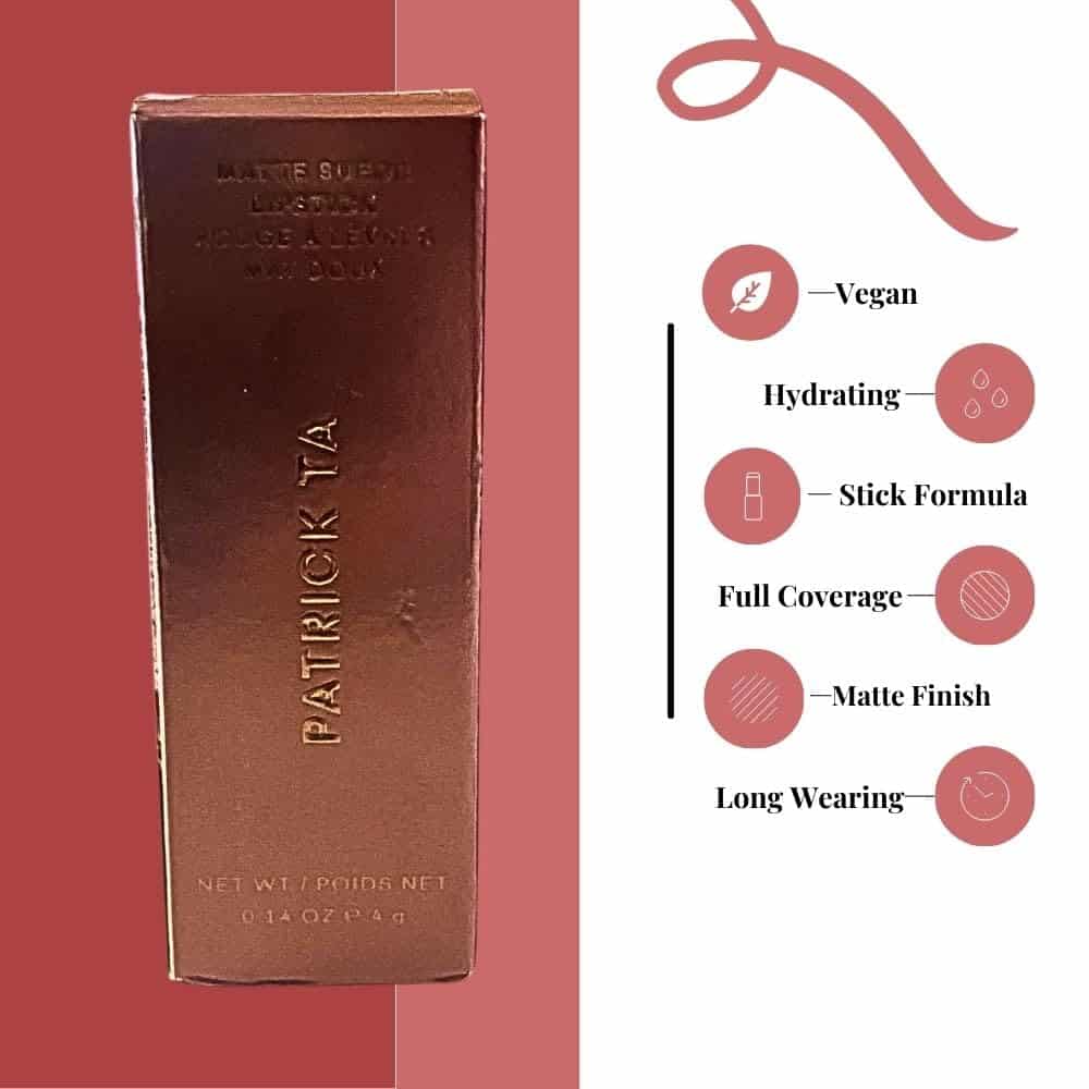 PATRICK TA Major Headlines Matte Suede Lipstick Flushed - Imagen 4