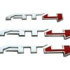 Juego de 3 Emblemas de Insignias AT4 en Plata para GMC