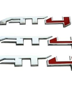 Juego de 3 Emblemas de Insignias AT4 en Plata para GMC