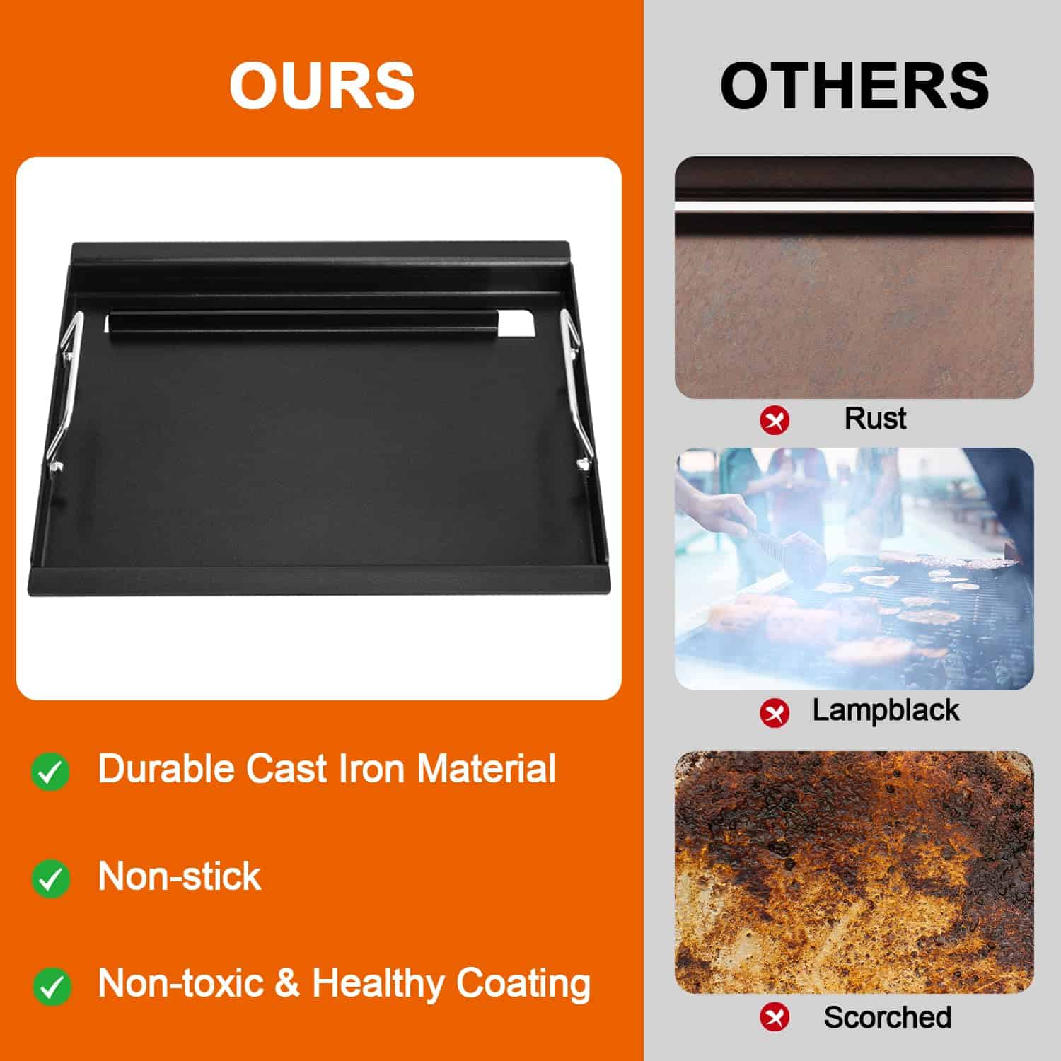 17" Full-Size Griddle Insert for Charbroil Performance 2 - Imagen 5