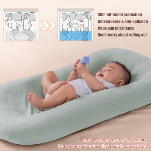 Saanerueen Baby Lounger para recién nacidos de 0 a 24 - Imagen 4