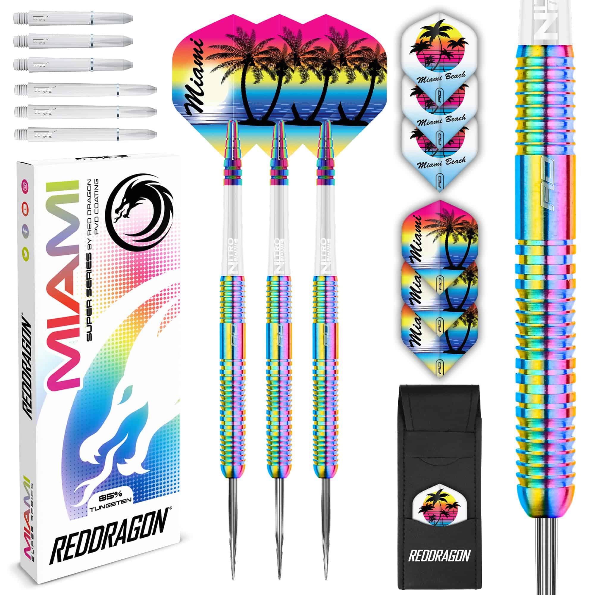 Juego de dardos profesionales de tungsteno RED DRAGON Miami