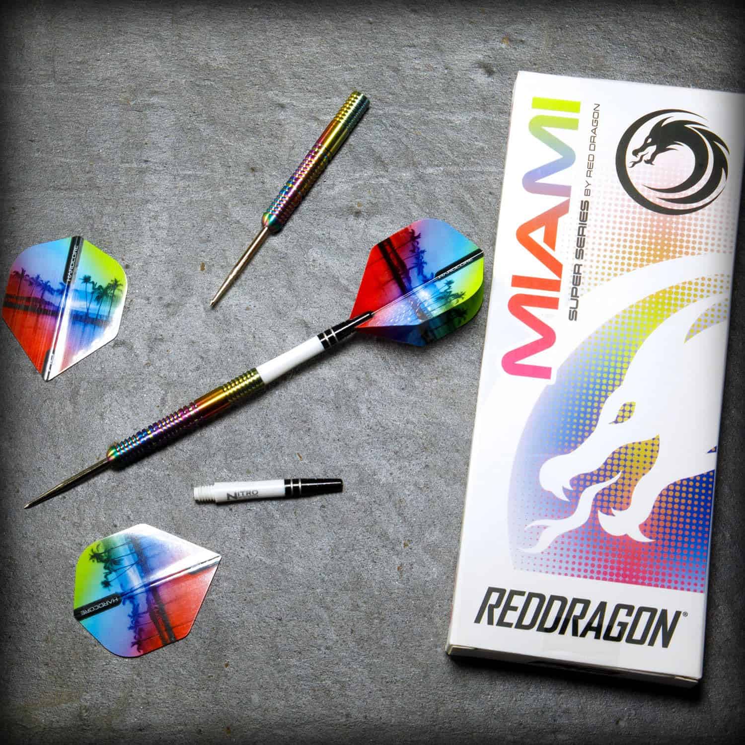 Juego de dardos profesionales de tungsteno RED DRAGON Miami - Imagen 7