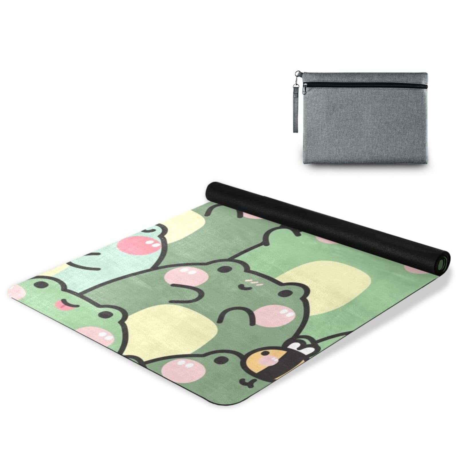 Tapete de Yoga Bufo Gordito Lindo, 71 x 26 Pulgadas Tapete