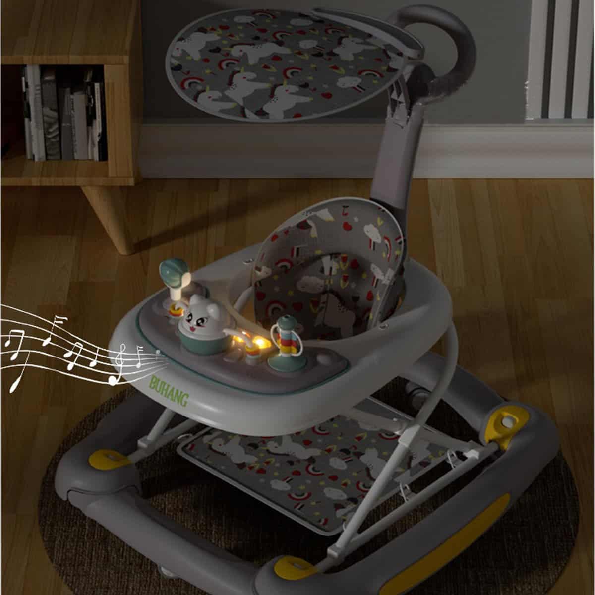 Andador para Bebés 4 en 1 HAPYOOY con Ruedas, Altura - Imagen 8