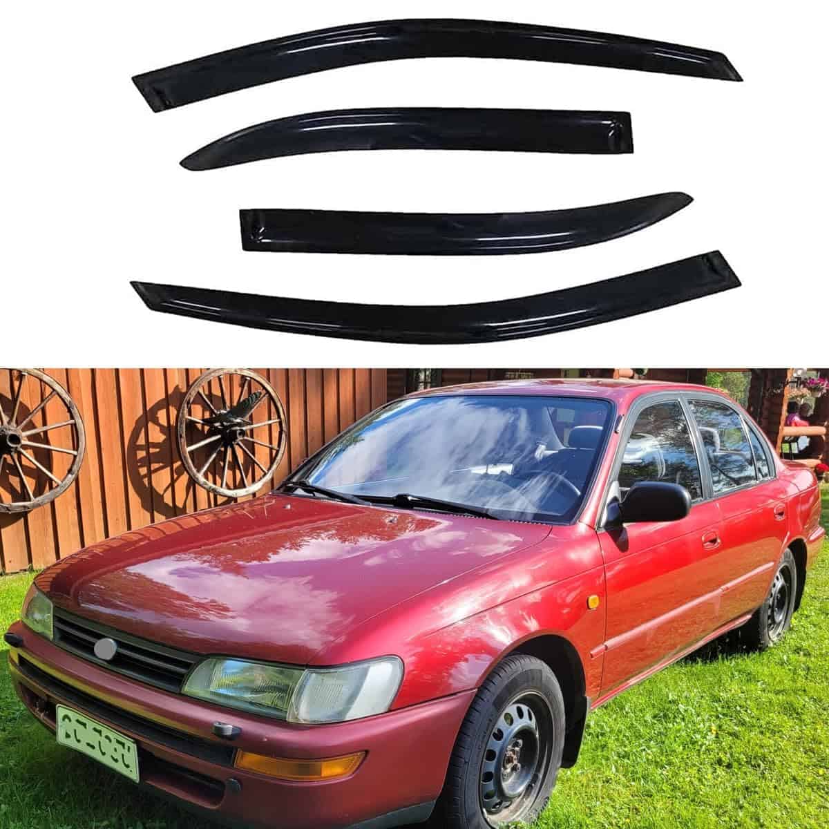 Juego de 4 deflectores de ventana lateral -Humo oscuro