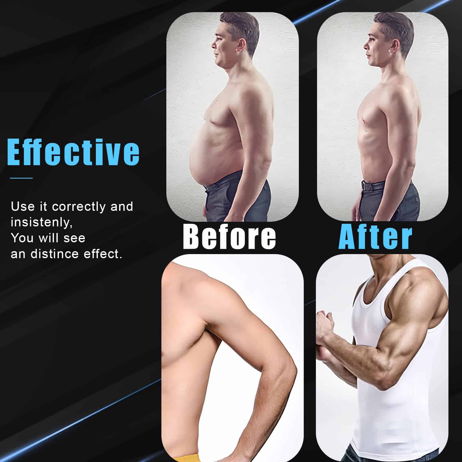Estimulador de ABS, Cinturón Tonificador Abdominal, Equipo - Imagen 3