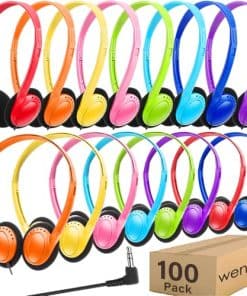 Audífonos a granel paquete de 100 para niños en la escuela,