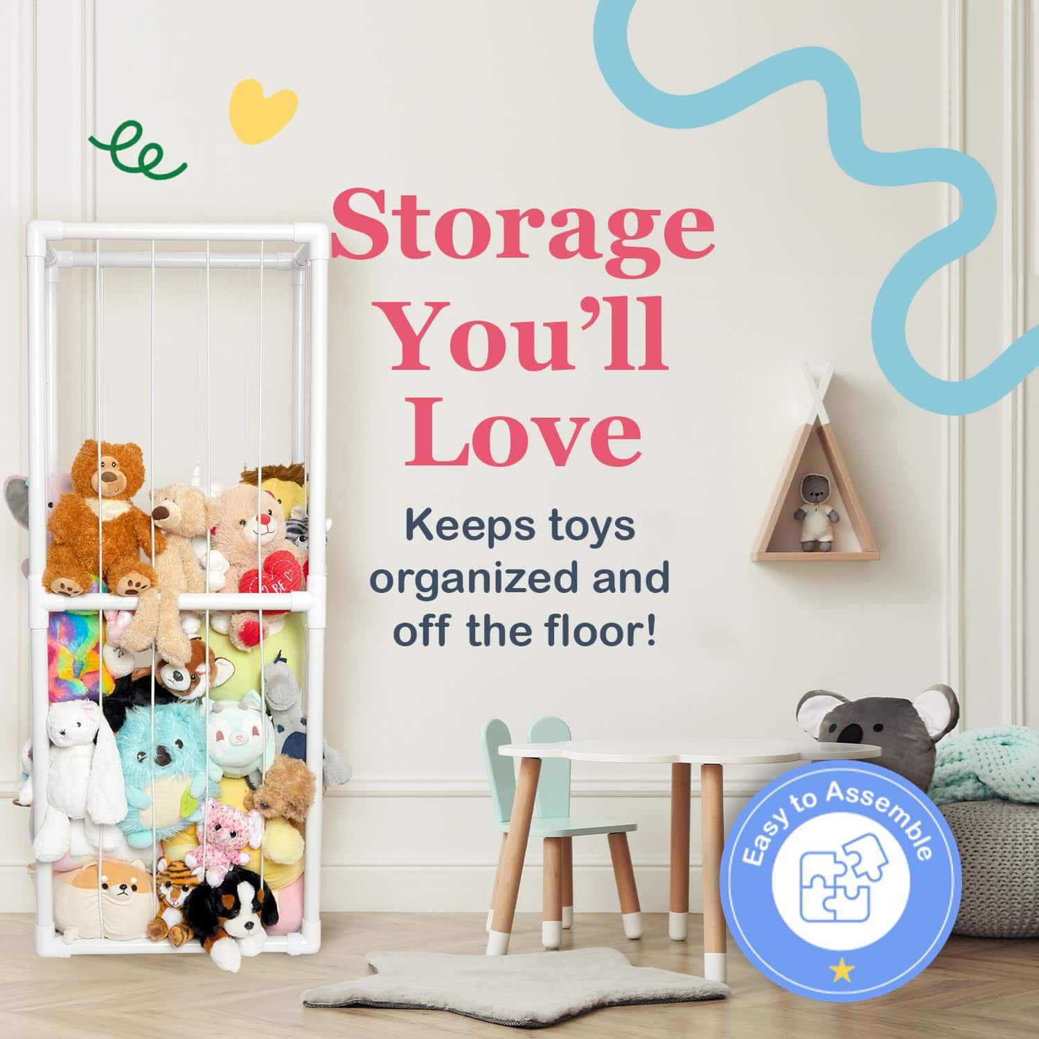Almacenamiento de Peluches Lilly's Love Stuffed Animal Zoo - Imagen 3