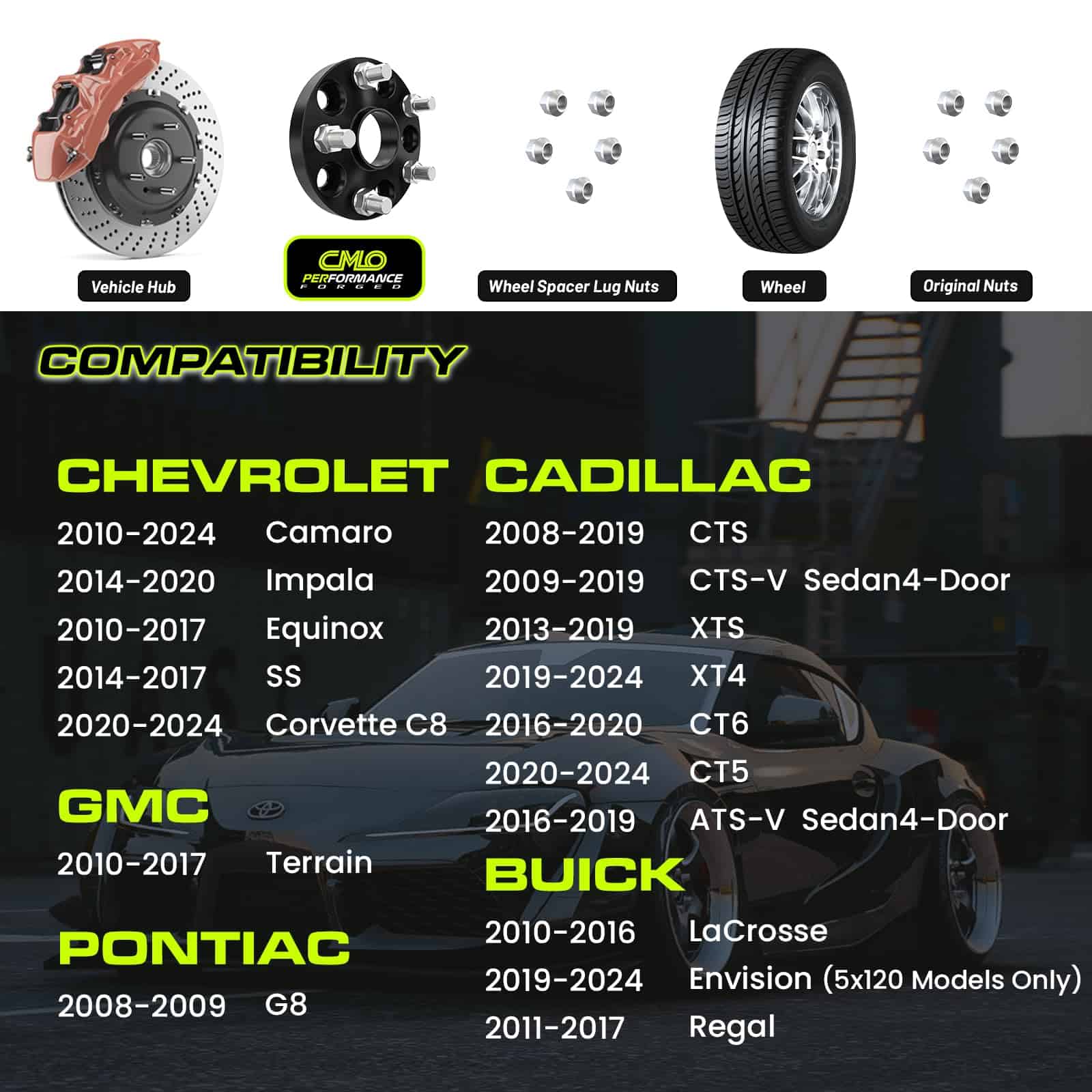 4 Piezas de Espaciadores de Rueda Centrada en Cubo de 1.0" - Imagen 4