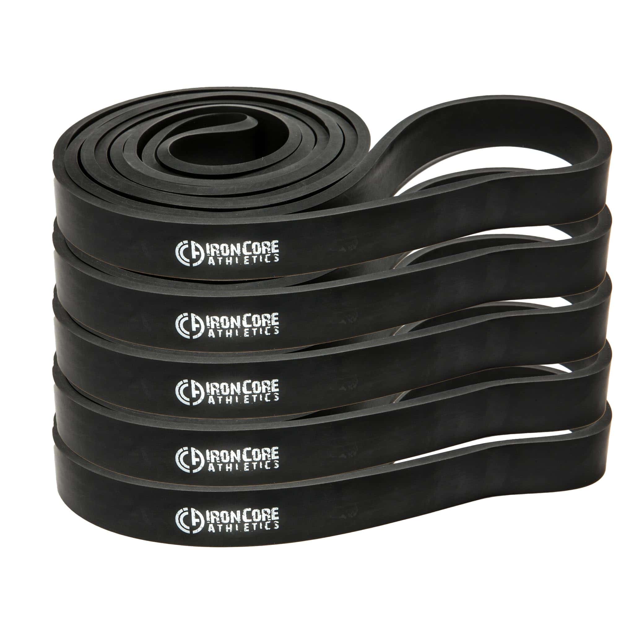 Conjunto de 5 Bandas de Resistencia Negras Iron Core
